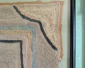 Item #278 Black Cat Braided Rug, c. 1850
