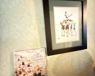 Item #84 Art Print and Accompanying Book, 'Badende', Cluca, Good Condition
