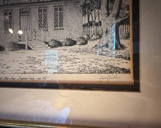 Item #89 Signed/Numbered Print 9/300, Jerry Miller, Newbold-White House in Hertford NC, Good Condition, 19" 17"