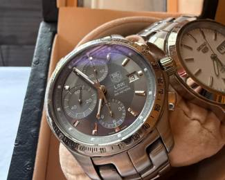 Item #107 TAG Heuer Watch Winder Box & Chronometer, ~2005 & Item #108 Seiko Wristwatch, ~1980