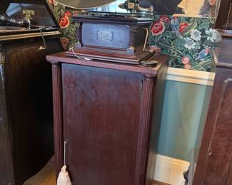 Item #202 Sheet Music Cabinet w/ Key, Matches #201 Though Not Attached, 40" 22" 18"