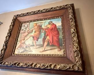 Item #103 Medium Painting, 'Israelites Leaving Egypt', Good Condition, 22.25" 30"