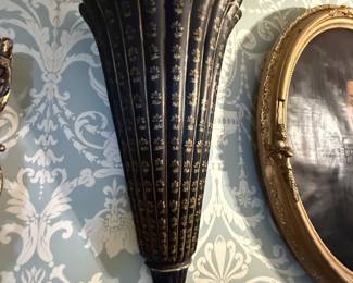 Item #67 Tollware Wall Decorations, Set of Two, Good Condition, 25" 12"