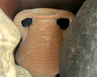 Item #248 Roman Terracotta Two-Handled Vase, c. 100 CE