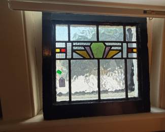 Item #21 Stained Glass, Great Condition , H17.5" W19" D2"