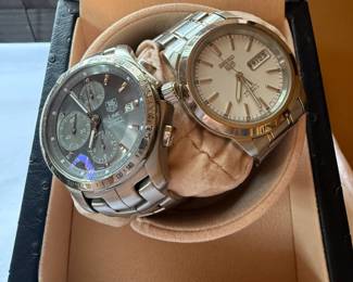 Item #107 TAG Heuer Watch Winder Box & Chronometer, ~2005 & Item #108 Seiko Wristwatch, ~1980