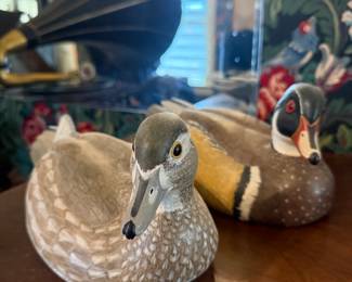 Item #256 Wooden Ducks Set of 2