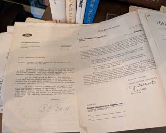 #272 Lot of Ford Dealer Paperwork (Sales Brochures, Books, LP records, 1965 Mustang Invoices, Dealership Sales Agreements from the 1950s & 60s)