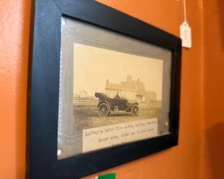 Item #165 Cabinet Card Photograph of First Car to Reach Caffey's Inlet