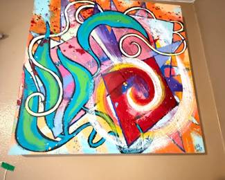 Item #92 Ellen Gamble, Contemporary Art, 1997, Good Condition, 24" 24"