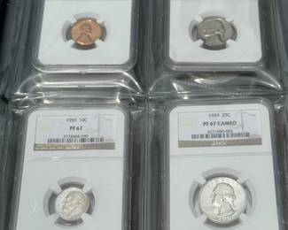 Item #308 Graded Coin Lot of 8