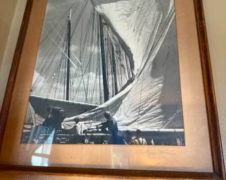 Item #136 1910 Photo of Sailing Ship, Good Condition, 26" 21"