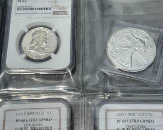 Item #308 Graded Coin Lot of 8