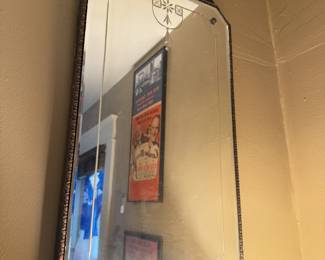 Item #145 Art Deco Mirror 29" 15"
