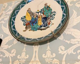 Item #70 Kutani Ware Charger Bowl