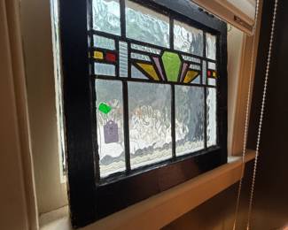 Item #21 Stained Glass, Great Condition , H17.5" W19" D2"