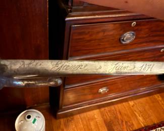 Item #133 1870 French St. Etienne Bayonet, Aged, 27"