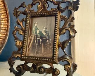 Item #15 Napoleon III Family Portrait, Good, Aged, H8" W5"