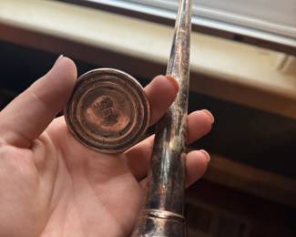 Item #219 Sterling Silver Trumpet Vase, Broken, Likely for Melting