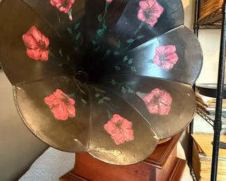 Item #109 Columbia Gramophone, Original Mid-Century Horn(Repainted), 1910 Non-Functional