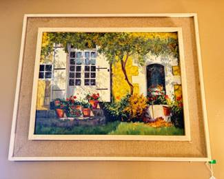 Item #147 Painting by Charles Tatossian Garo, 'French Country House', Good Condition, 30" 26"
