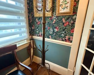 Item #195 Brass Coatrack, 1940s-50s