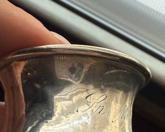 Item #241 Sterling Silver Napkin Ring w/ Monogram, Style 1