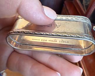 Item #242 Sterling Silver Napkin Ring w/ Monogram, Style 2
