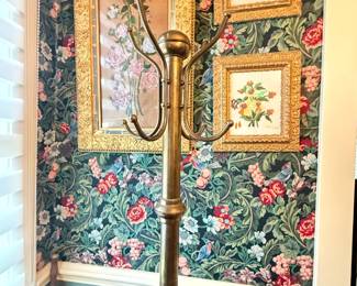 Item #195 Brass Coatrack, 1940s-50s