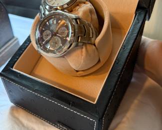 Item #107 TAG Heuer Watch Winder Box & Chronometer, ~2005 & Item #108 Seiko Wristwatch, ~1980