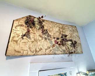 Item #112 Ceiling Tin w/ Cherubs & Grapevines, 1890-1900 48" 26"