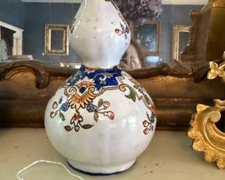 Item #11 Faience De Rouen Vase, Great Condition,H7" W3.75"