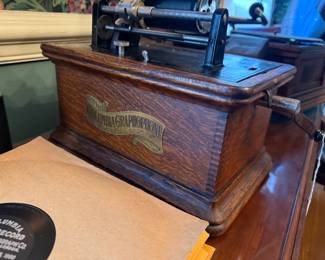Item #193 1906 Columbia Cylinder Phonograph w/ Original Horn