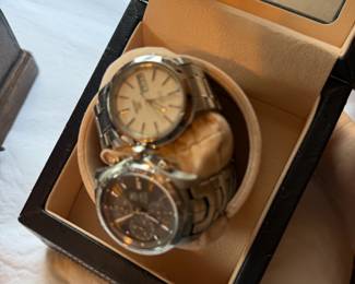 Item #107 TAG Heuer Watch Winder Box & Chronometer, ~2005 & Item #108 Seiko Wristwatch, ~1980