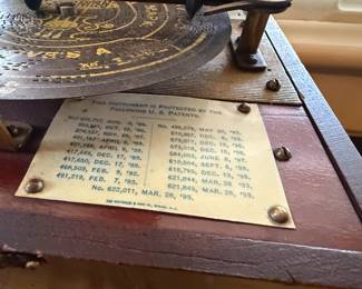 Item #32 1890s Imperial Symphonic Music Box, Good, Aged, Functional, H7" W8.75" D8"