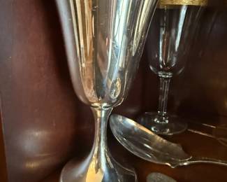 Item #211 Silver Goblets, One w/ Monogram Set of Seven