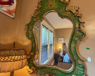 Item #94 Italian Paper-Mache Mirror, 1950s, Good Condition, 48" 28"