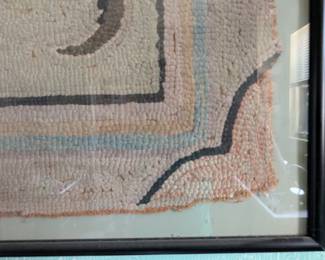Item #278 Black Cat Braided Rug, c. 1850