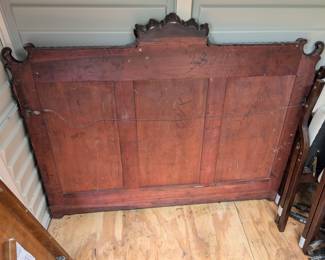 Item #282 Large Carved Mahogany Mirror