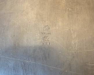 Item #227 Sterling Silver Tray w/ Monogram, Marked Sterling by Poole #371