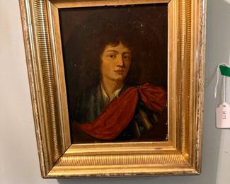 Item #73 Smaller Dutch Painting, Portrait of a Young Man', 18th C, Aged Good Condition, 12.5" 10.25" 2"