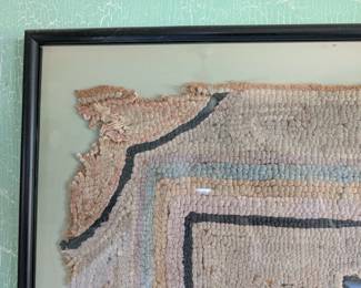 Item #278 Black Cat Braided Rug, c. 1850
