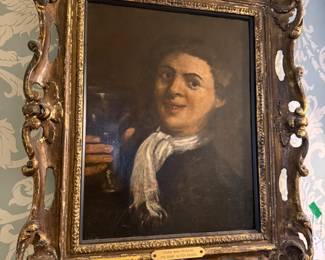 Item #71, Medium Dutch Painting, 'Drunken Dutch Man', 17th C, Aged Good Condition, 21" 18" 3.25"