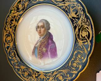 Item #23 Gilt-Edge Tuillerie Porcelain Plate, Great Condition ,Diameter9.75"