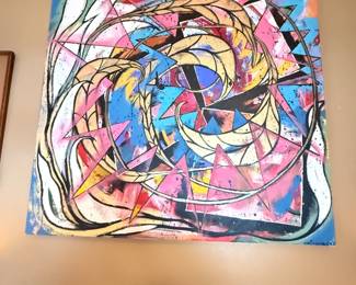 Item #135 Wheat Weaving' Contemporary Art by Ellen Gamble, 1997, Good Condition, 48" 48"