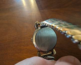 Item #276 Men's Art Deco Wristwatch c. 1940 - Mathey, Sub Seconds (All Original, Including Band, Two-Tone Blue Dial, Running but Needs Service)