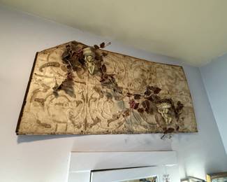 Item #112 Ceiling Tin w/ Cherubs & Grapevines, 1890-1900 48" 26"