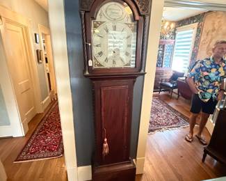 Item #48 Rob Beveridge Grandfather Clock, Great, 81.5" 19" 9.75"