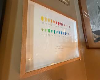 Item #140 Color Codes for Art by Jay Dart in English&French, w/ Accompanying Book, Good Condition, 21" 17"