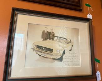 Item #173 Photograph of Lee Iacoca with 1965 Mustang c.1964 [Lotted with Item #174]